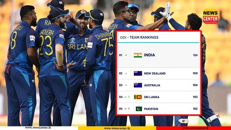 ශ්‍රී ලංකා කණ්ඩායම එක්දින ශ්‍රේණිගත කිරීම්වල මුල් කණ්ඩායම් හතරට