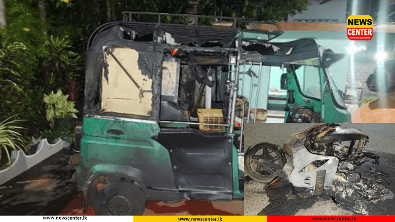 Arson Attack in Manipay: Thugs Torch Three-Wheeler and Motorcycle at Residence
